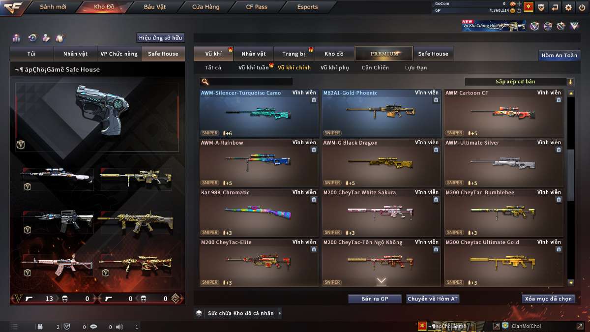 shop acc cf uy tin gia re